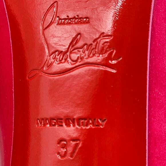 Christian Louboutin Hot Chick Patent Leather Pumps Pink EU 37 US 6.5 - NWB $895 - Picture 7 of 8